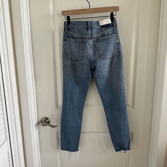Re/Done Originals High Rise Ankle Crop Jeans - Picture 5 of 12